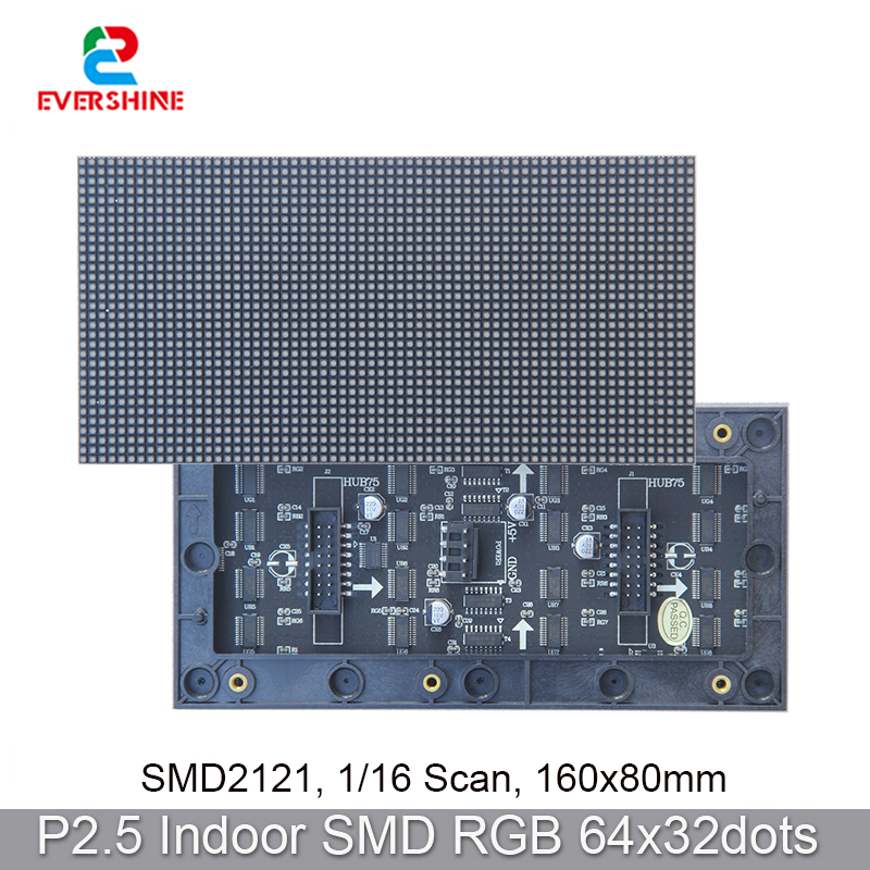 2.5mm 피치 P2.5 SMD2121 64x32 픽셀 RGB 풀 컬러 실내 LED 패널 매트릭스 모듈, 광고 디스플레이 화면, 무료 배송